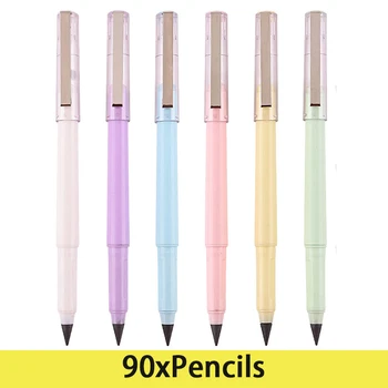 90 шт. карандаш без чернил, вечный карандаш с ластиком, неограниченное количество многоразовых карандашей для письма и рисования, устойчивые карандаши