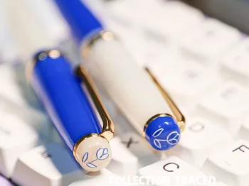 Перьевая ручка Jinhao с полупрозрачной специальной крышкой из смолы, милые ручки для пары